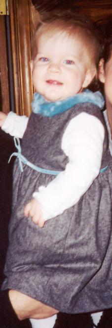 Sydney with the blue dress on